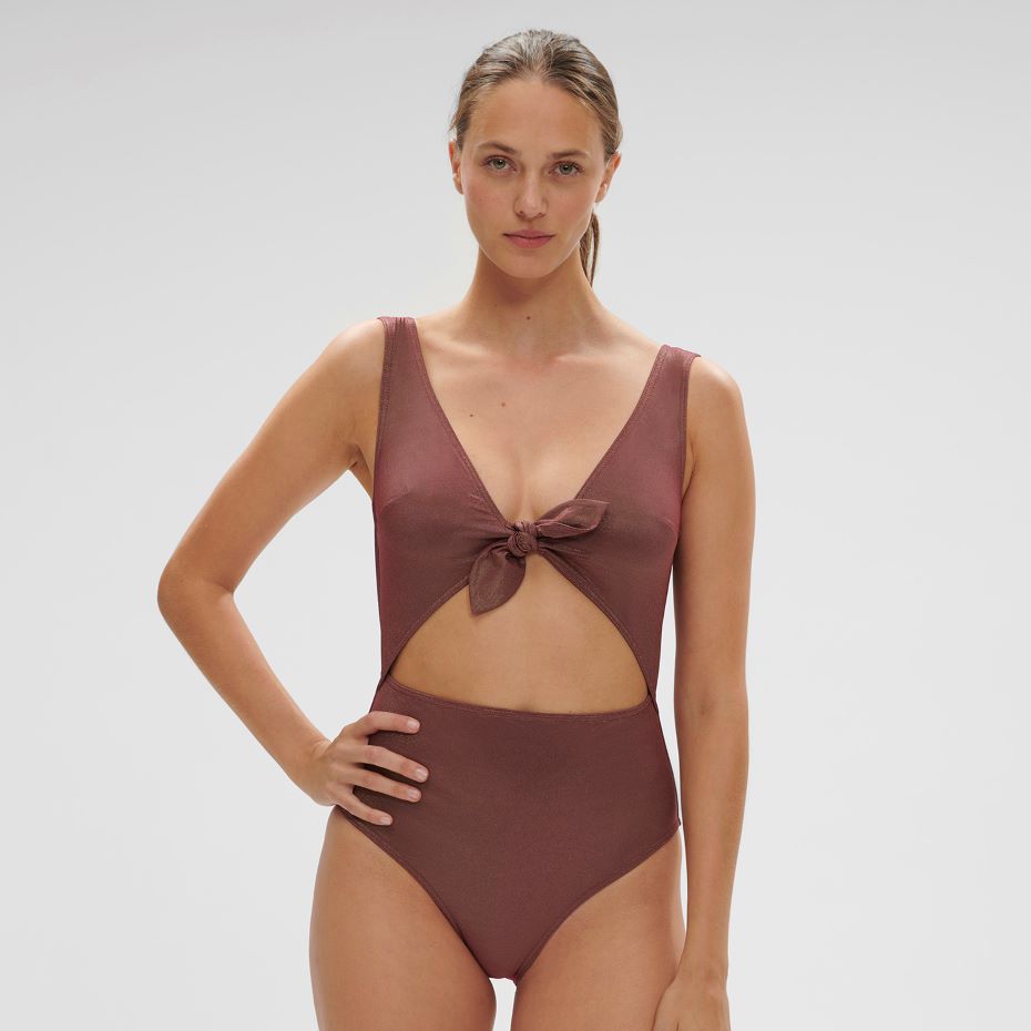 Daphné - Wireless One-Piece - Lurex Dark Purple