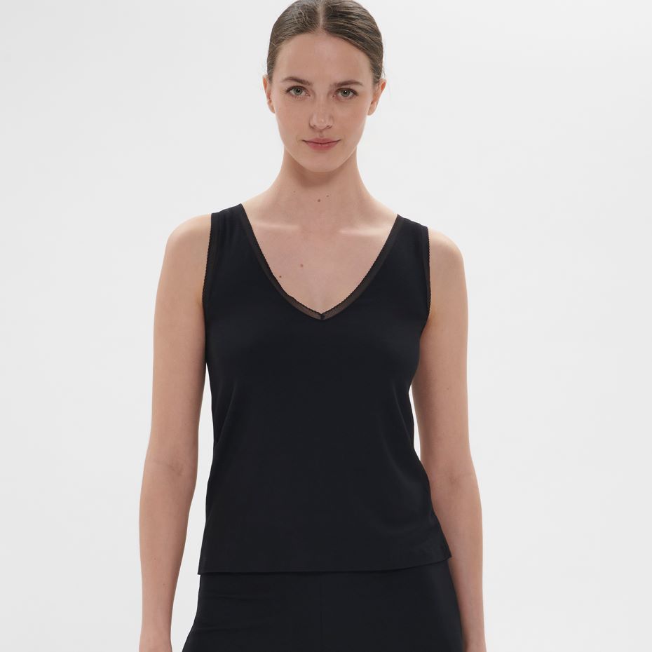 AURORE - Sleeveless Tank - Black