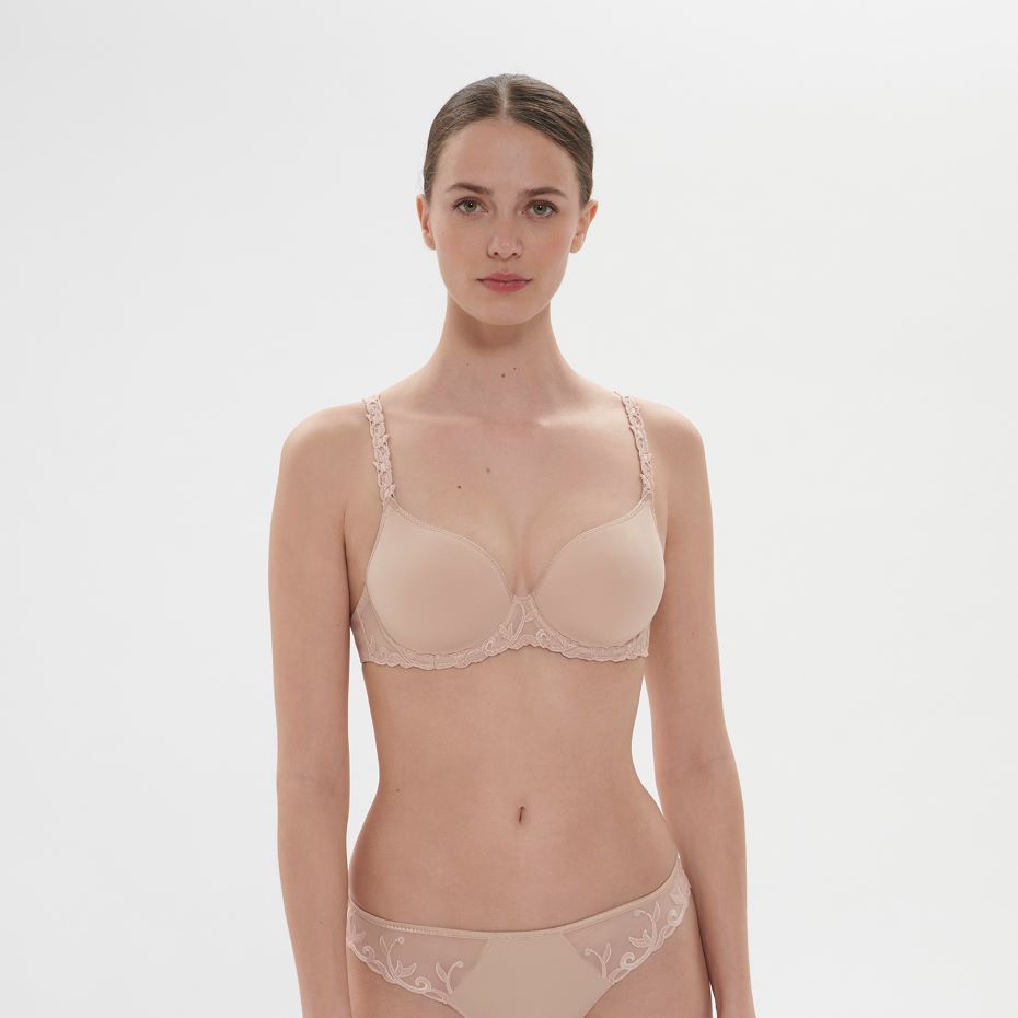 ANDORA - 3D plunge bra - Nude