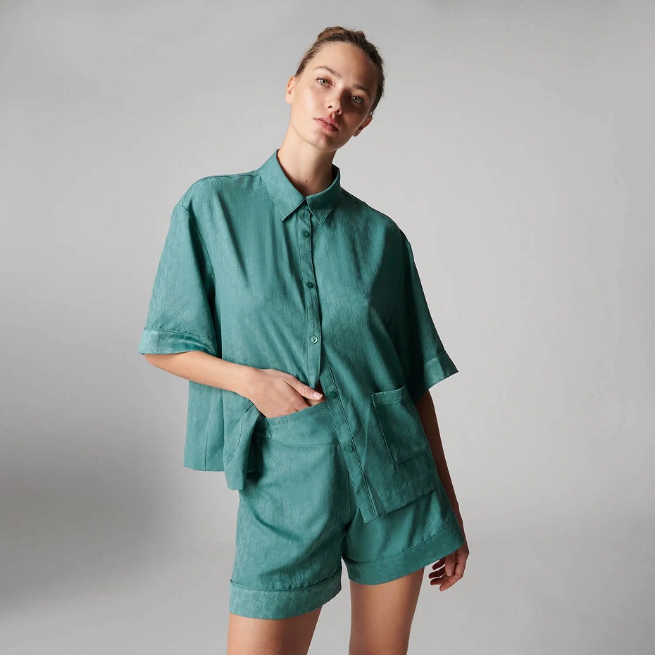 CAPRICE - Short Sleeve Top - Boreal Green