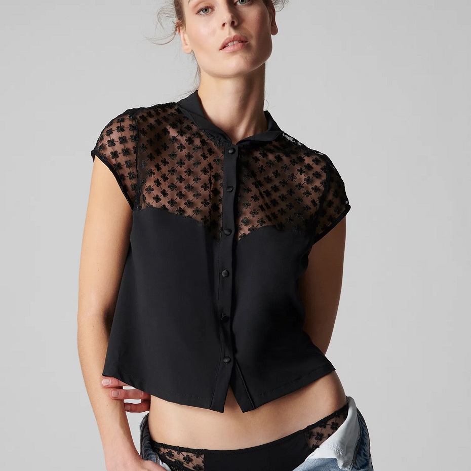 HORTENSE - Top - Black